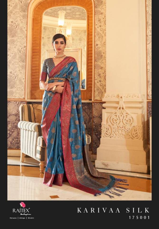 Rajtex Karivaa Silk Latest Fa Festive Wear Fabcy Saree Catalog